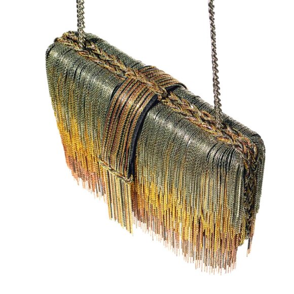Simitri Ombre Fringe Clutch - Picture 3 of 5